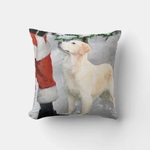 Coussin Noël Golden Retriever