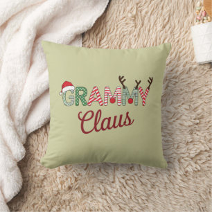 Coussin Noël Grammy Claus Noël Grand-mère Cadeau Noël