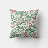 Coussin Noël Gui de Rustique Aquarelle Peint à la Main (Verso)