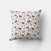 Coussin Noël Guirlande Verte Ruban Rouge (Verso)
