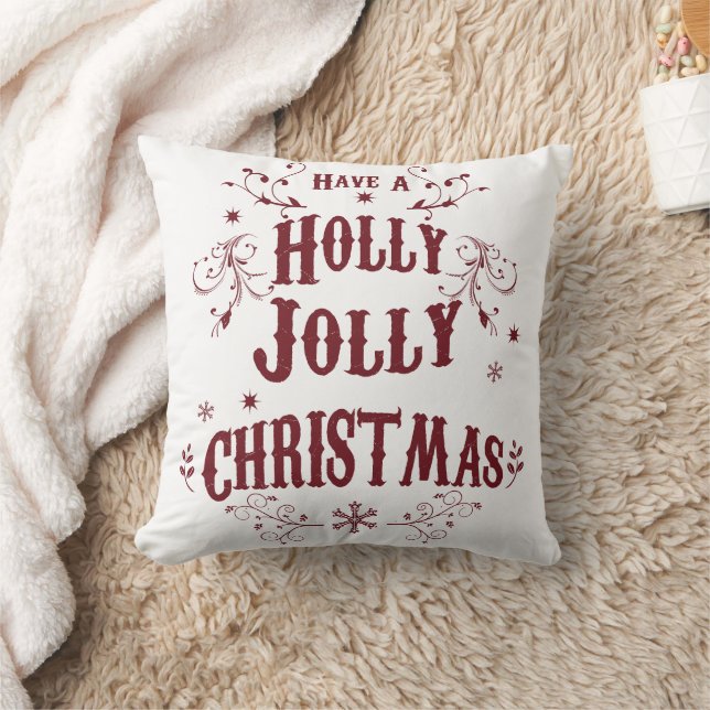 Coussin Noël Holly Jolly Vintage (Couverture)
