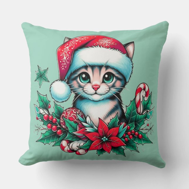 Coussin Noël Kitty (Recto)