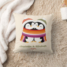 Noël Lesbiennes Manchots Cozy Personnalisés