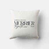 Coussin Noël minimaliste Merrier Together Mariage (Verso)