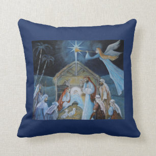 Coussin Noël Nativité Angle Trumpeting Naissance de Jésus