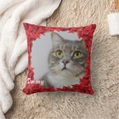 Coussin Noël Nom personnalisé de l'animal / Photo (Couverture)