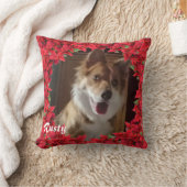 Coussin Noël Nom personnalisé de l'animal / Photo (Couverture)