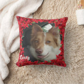 Coussin Noël Nom personnalisé de l'animal / Photo (Couverture)