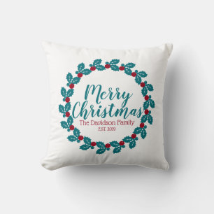 Coussin Noël Nordic Scandia Wreath Personnalisé