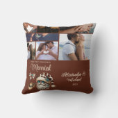 Coussin Noël Occidental Marié pour la Première Fois Photo  (Verso)