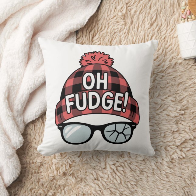 Coussin Noël Oh Fudge Vacances de Noël Drôle de Fête  (Couverture)