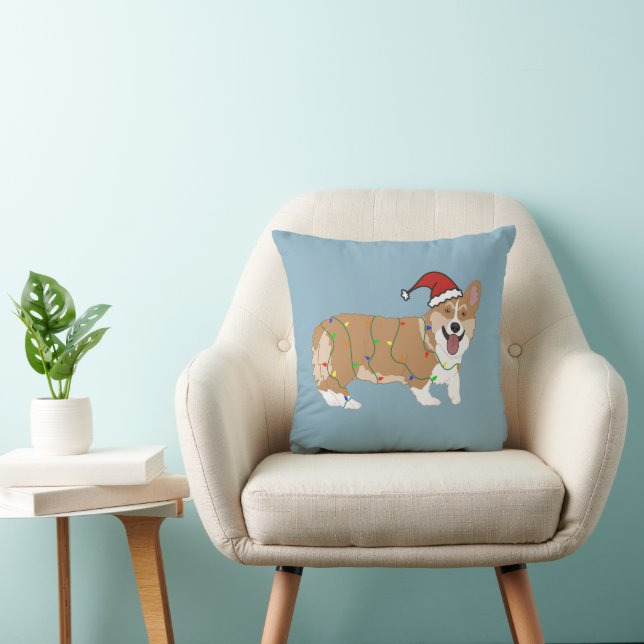 Coussin Noël Pembroke Welsh Corgi (Chaise)
