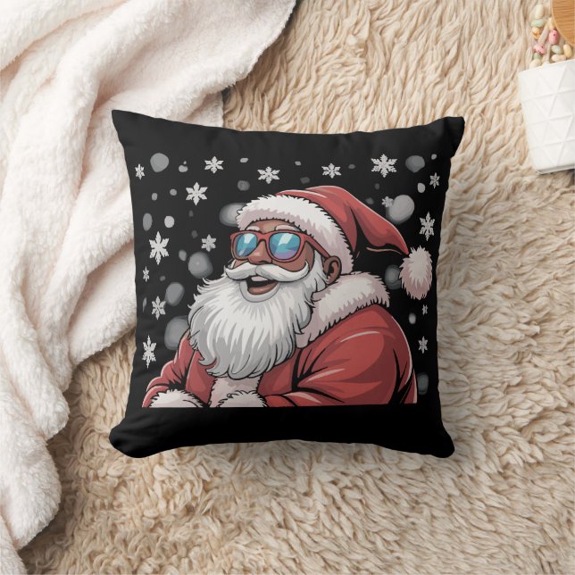 Coussin Noël Père Noël Afro-Américain  (Couverture)