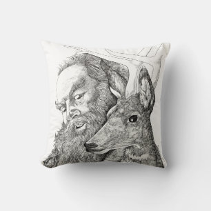 Coussin Noël Père Noël et rennes