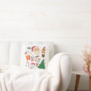Coussin Noël Père Noël jolly Ho Ho Ho Top