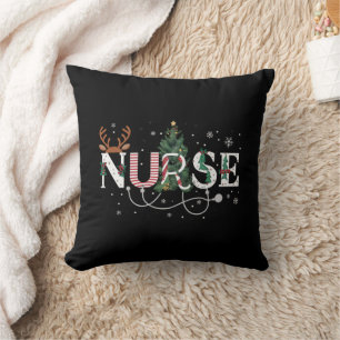 Coussin Noël Père Noël Préférée Infirmière Noël Cadeaux Fê