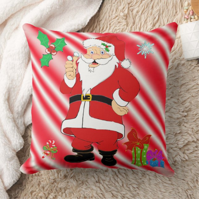 Coussin Noël Père Noël souriant (Couverture)