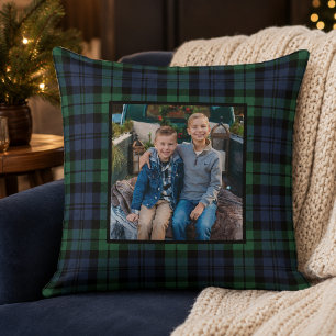Coussin Noël Photo Écossais Classique Black Watch