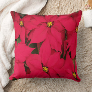 Coussin Noël Poinsettia