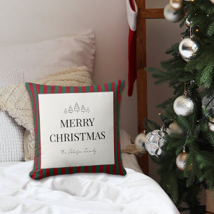 Coussin Noël rayé classique