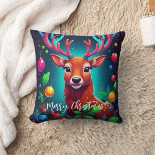 Coussin Noël "Reindeer & Baubles"