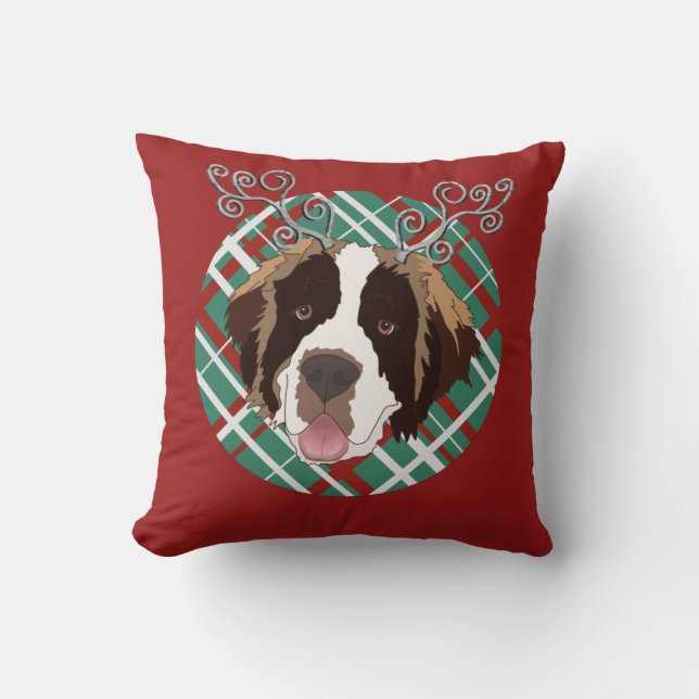 Coussin Noël Saint Bernard (Recto)