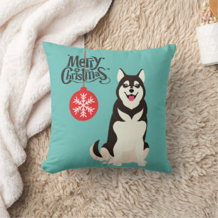 Coussin Noël sibérien Husky
