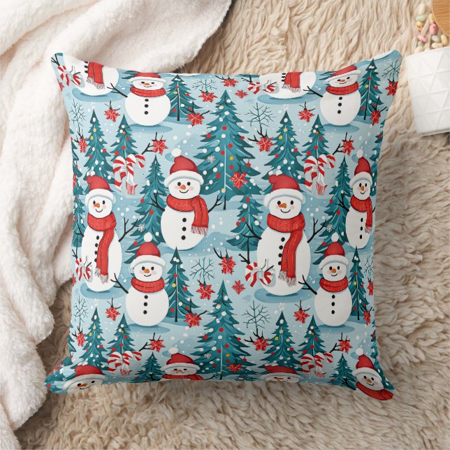 Coussin Noël Snowman mignon et cosy (Couverture)