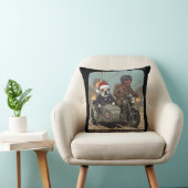 Coussin Noël sur le thème britannique drôle (Chaise)