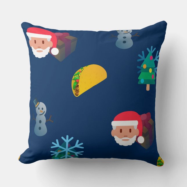 Coussin noël taco emoji (Recto)