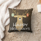 Coussin Noël Vacances Rustique Cerf Hiver Whimsical (Couverture)