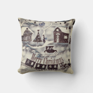 Coussin Noël, Vintage,