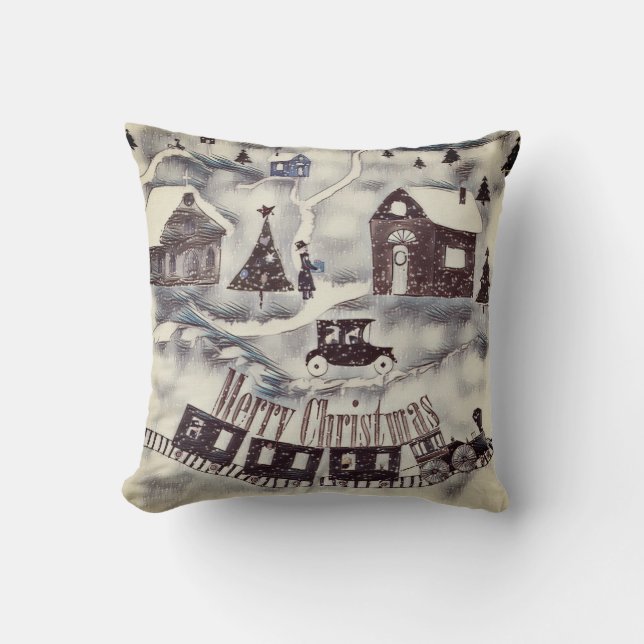 Coussin Noël, Vintage, (Recto)