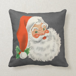 Coussin Noël vintage du père noël d'impression de table