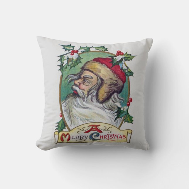 Coussin Noël vintage Gnome (Recto)