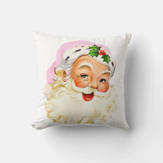 Coussin Noël vintage Retro Jolly Santa Claus