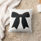 Coussin Nœud en velours noir élégant et chic (Couverture)