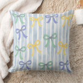 Coussin Nœuds et Rubans Pastel Bleu Cottage (Couverture)
