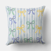 Coussin Nœuds et Rubans Pastel Bleu Cottage (Verso)