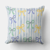 Coussin Nœuds et Rubans Pastel Bleu Cottage (Recto)