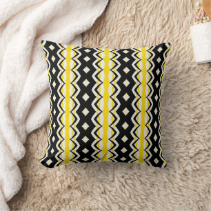 Coussin noir abstrait moderne