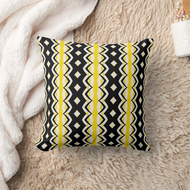 Coussin noir abstrait moderne (Couverture)