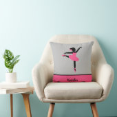 Coussin Noir Ballerina Silhouette personnalisée (Chaise)