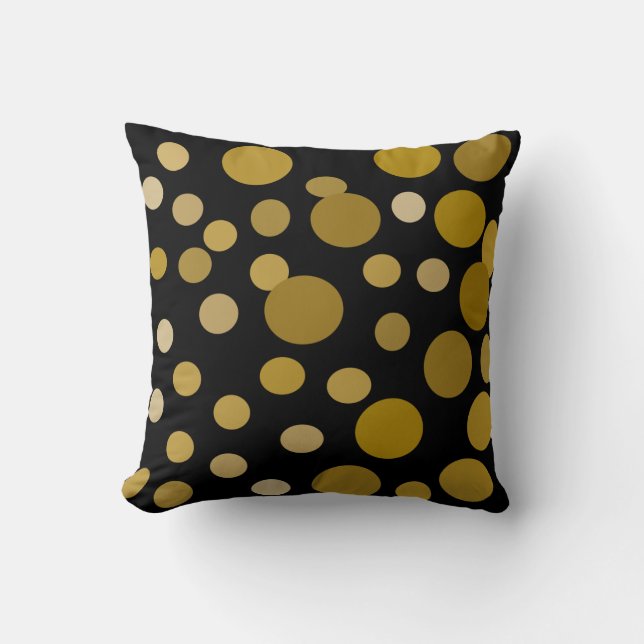 Coussin noir bulle d'or (Recto)