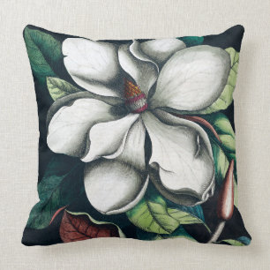 Coussin noir de magnolia