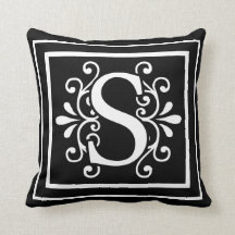 Noir de monogramme de la lettre S