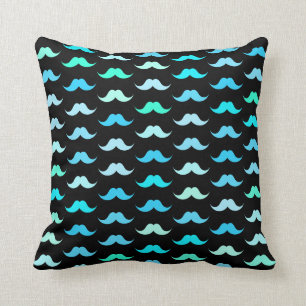 Coussin Noir de moustaches d'Aqua