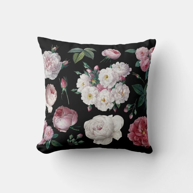 coussin noir de roses (Recto)