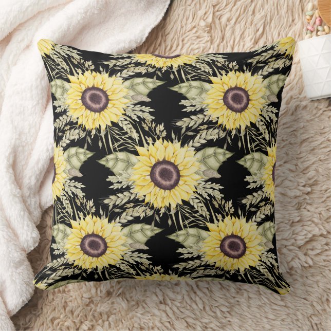 Coussin Noir de tournesol (Couverture)