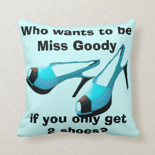 Coussin Noir de turquoise de Fashionista de chaussures de